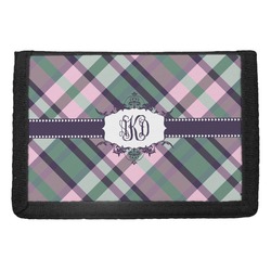 Plaid with Pop Trifold Wallet (Personalized)