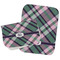 Plaid with Pop Two Rectangle Burp Cloths - Open & Folded