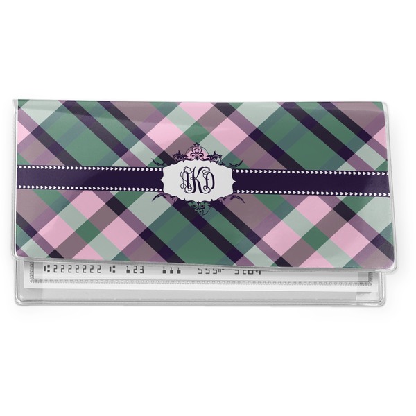 Custom Plaid with Pop Vinyl Checkbook Cover (Personalized)