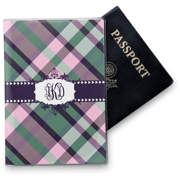 Custom Plaid with Pop Vinyl Passport Holder (Personalized)