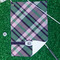 Plaid with Pop Waffle Weave Golf Towel - In Context