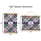 Plaid with Pop Wall Hanging Tapestries - Parent/Sizing