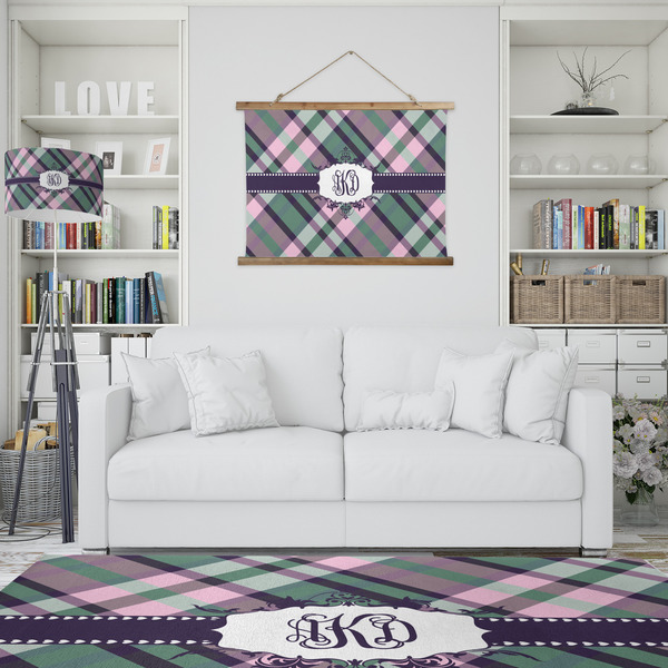 Plaid with Pop Wall Hanging Tapestry - IN CONTEXT