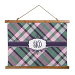 Plaid with Pop Wall Hanging Tapestry - Wide (Personalized)