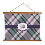 Plaid with Pop Wall Hanging Tapestry - Wide (Personalized)