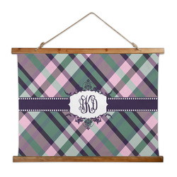 Plaid with Pop Wall Hanging Tapestry - Wide (Personalized)