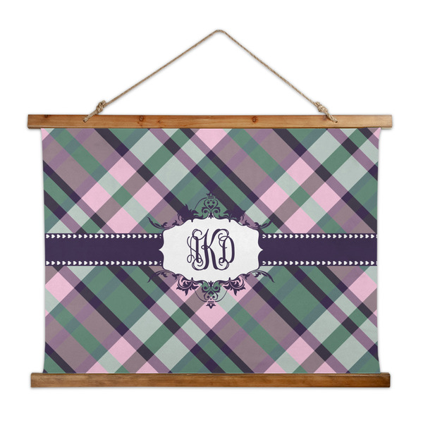 Custom Plaid with Pop Wall Hanging Tapestry - Wide (Personalized)