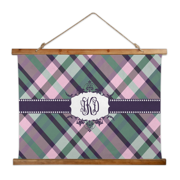 Custom Plaid with Pop Wall Hanging Tapestry - Wide (Personalized)