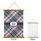 Plaid with Pop Wall Hanging Tapestry - Portrait - APPROVAL