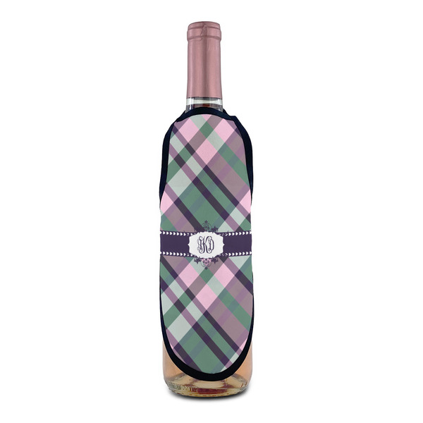 Plaid with Pop Wine Bottle Apron - IN CONTEXT