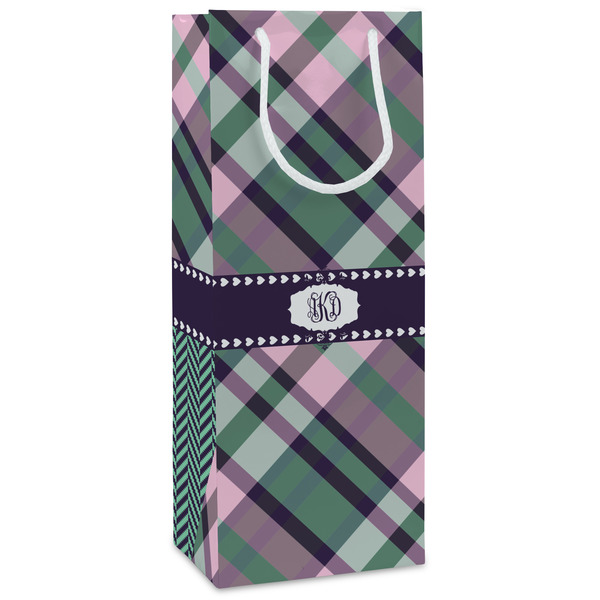 Custom Plaid with Pop Wine Gift Bags (Personalized)