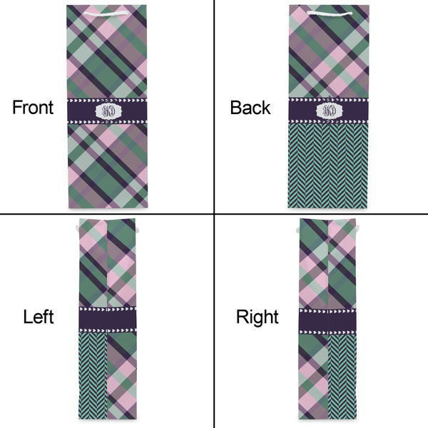 Plaid with Pop Wine Gift Bag - Matte - Approval