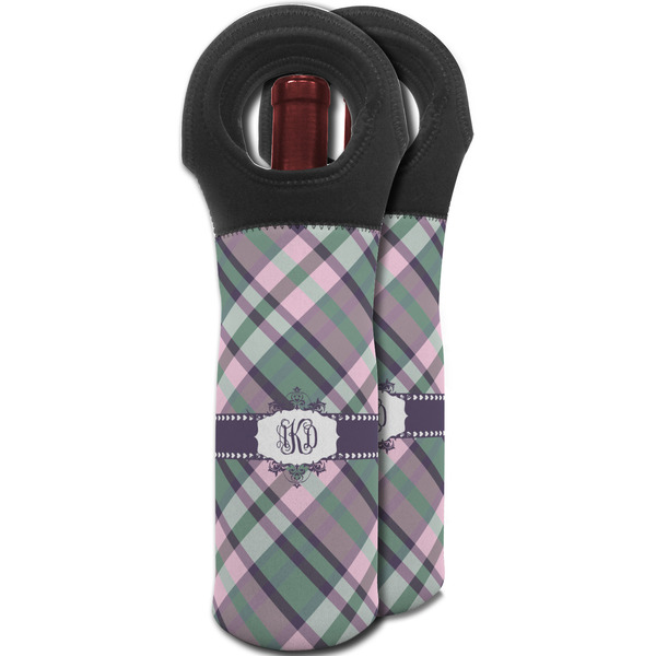 Plaid with Pop Wine Tote Bag - MAIN