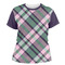 Plaid with Pop Women's Crew T-Shirt - Large