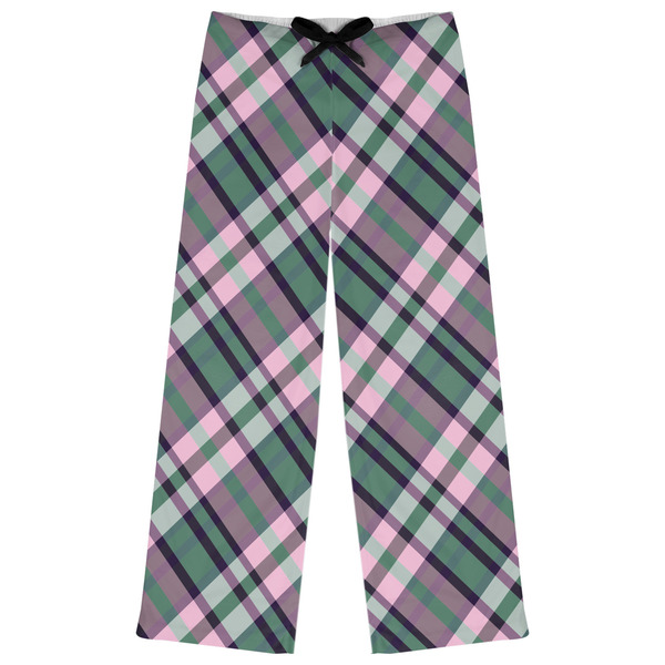 Custom Plaid with Pop Womens Pajama Pants - XS