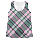 Plaid with Pop Womens Racerback Tank Top - 2X Large