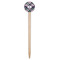 Plaid with Pop Wooden 6" Food Pick - Round - Single Pick