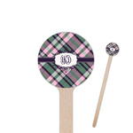 Plaid with Pop Round Wooden Stir Sticks (Personalized)