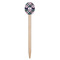Plaid with Pop Wooden Food Pick - Oval - Single Pick