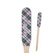 Plaid with Pop Wooden Food Pick - Paddle - Closeup