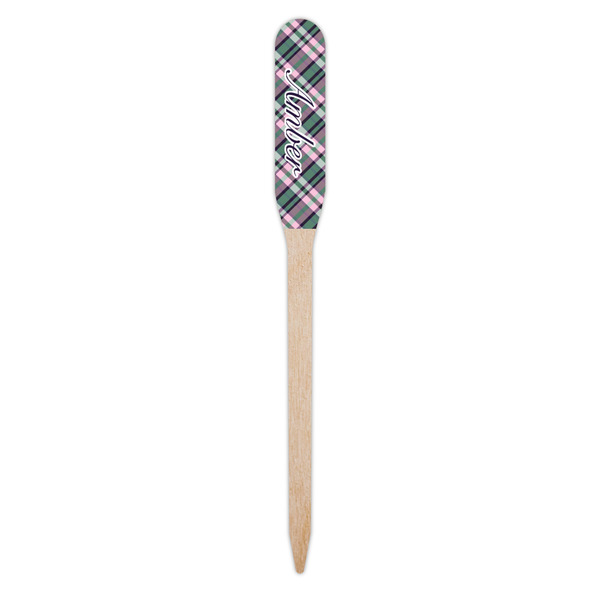 Plaid with Pop Wooden Food Pick - Paddle - Single Pick