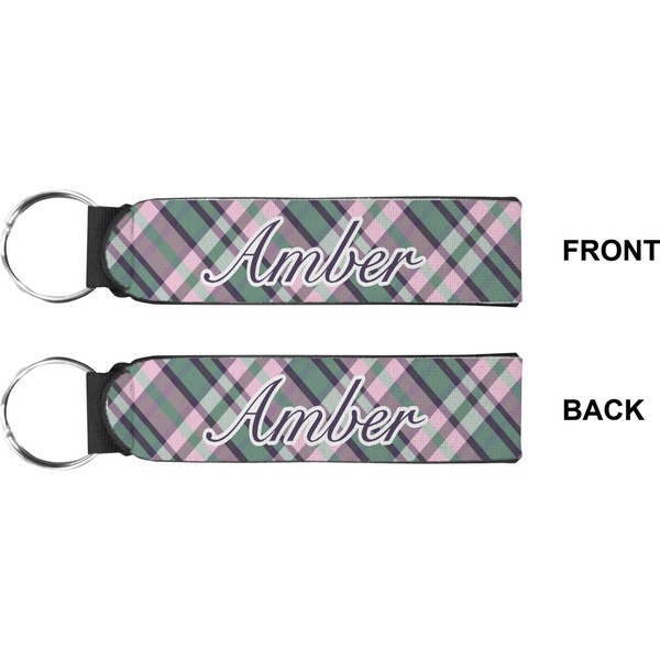 Plaid with Pop Wristlet (Front + Back)