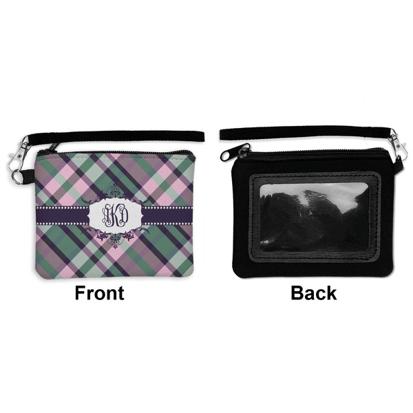 Plaid with Pop Wristlet ID Cases - Front & Back