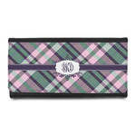 Plaid with Pop Leatherette Ladies Wallet (Personalized)