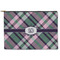 Plaid with Pop Zipper Pouch - Large - 12.5"x8.5" (Personalized)