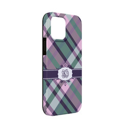 Plaid with Pop iPhone Case - Rubber Lined - iPhone 13 Mini (Personalized)