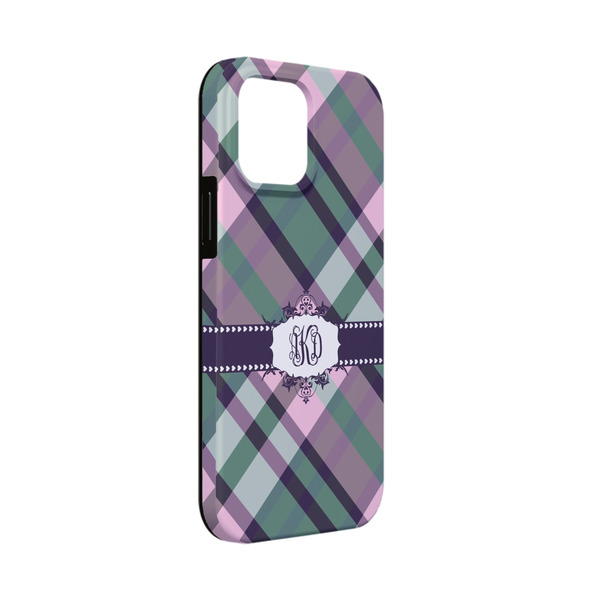 Custom Plaid with Pop iPhone Case - Rubber Lined - iPhone 13 Mini (Personalized)