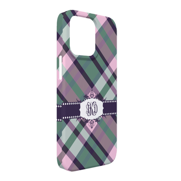 Custom Plaid with Pop iPhone Case - Plastic - iPhone 13 Pro Max (Personalized)