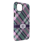 Plaid with Pop iPhone Case - Rubber Lined - iPhone 14 Pro Max (Personalized)