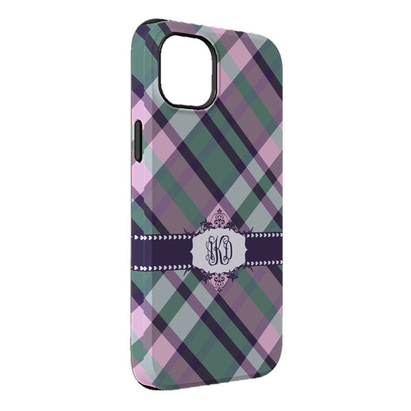 Custom Plaid with Pop iPhone Case - Rubber Lined - iPhone 14 Pro Max (Personalized)