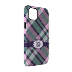 Plaid with Pop iPhone Case - Rubber Lined - iPhone 14 Pro (Personalized)
