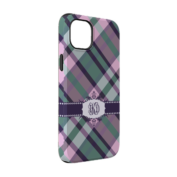 Custom Plaid with Pop iPhone Case - Rubber Lined - iPhone 14 Pro (Personalized)