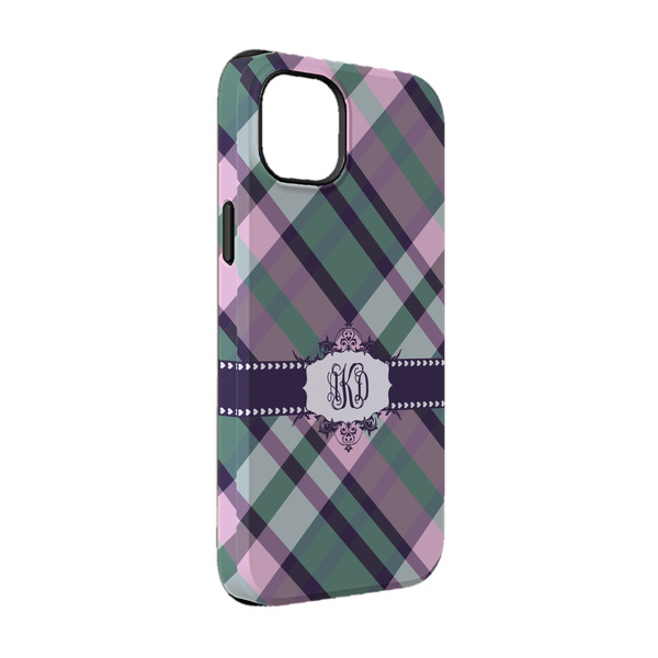 Custom Plaid with Pop iPhone Case - Rubber Lined - iPhone 14 (Personalized)