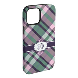 Plaid with Pop iPhone Case - Rubber Lined - iPhone 15 Plus (Personalized)