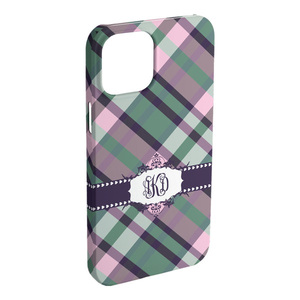 Custom Plaid with Pop iPhone Case - Plastic (Personalized)