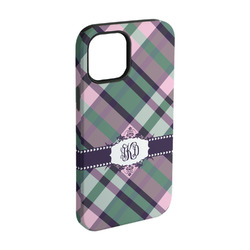 Plaid with Pop iPhone Case - Rubber Lined - iPhone 15 Pro (Personalized)