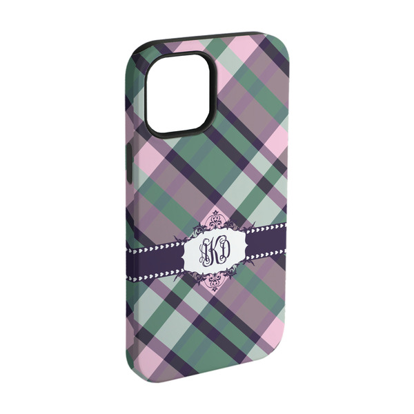 Custom Plaid with Pop iPhone Case - Rubber Lined - iPhone 15 Pro (Personalized)