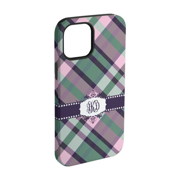 Custom Plaid with Pop iPhone Case - Rubber Lined - iPhone 15 (Personalized)