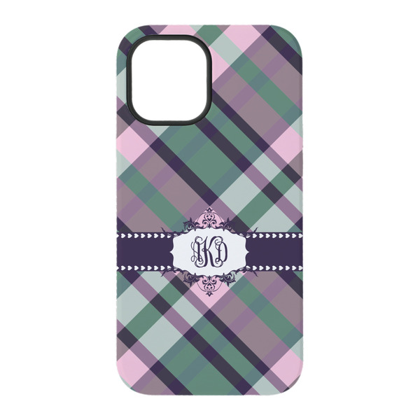 Plaid with Pop iPhone 15 Tough Case - Back
