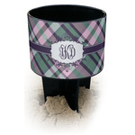 Plaid with Pop Black Beach Spiker Drink Holder (Personalized)
