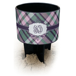 Plaid with Pop Black Beach Spiker Drink Holder (Personalized)