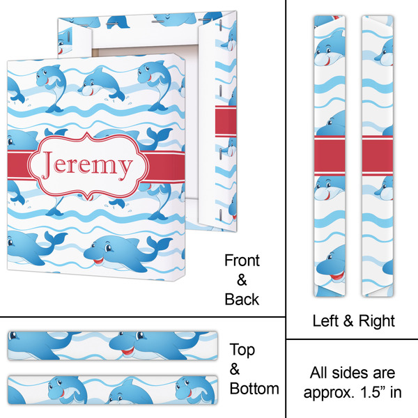 Dolphins 11x14 - Canvas Print - Approval