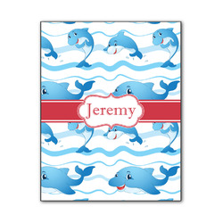 Dolphins Wood Print - 11x14 (Personalized)