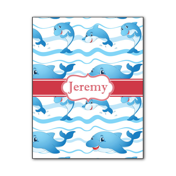 Custom Dolphins Wood Print - 11x14 (Personalized)
