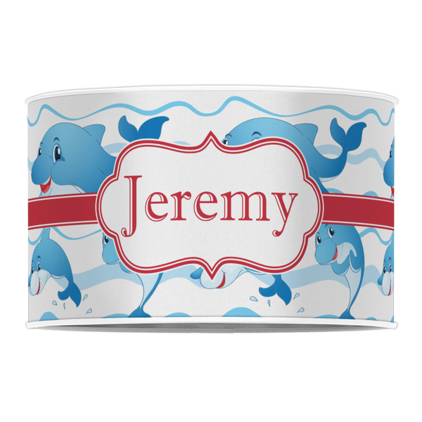 Dolphins 12" Drum Lampshade - FRONT (Poly Film)