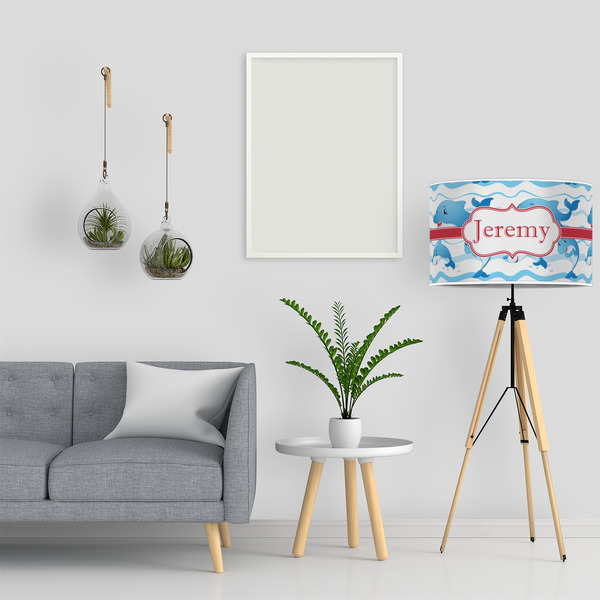 Dolphins 12" Drum Lampshade - LIFESTYLE